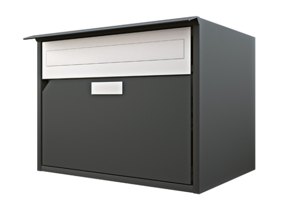 Briefkasten Huber Aluminium 300/400 Anthrazitgrau RAL 7016 (D)